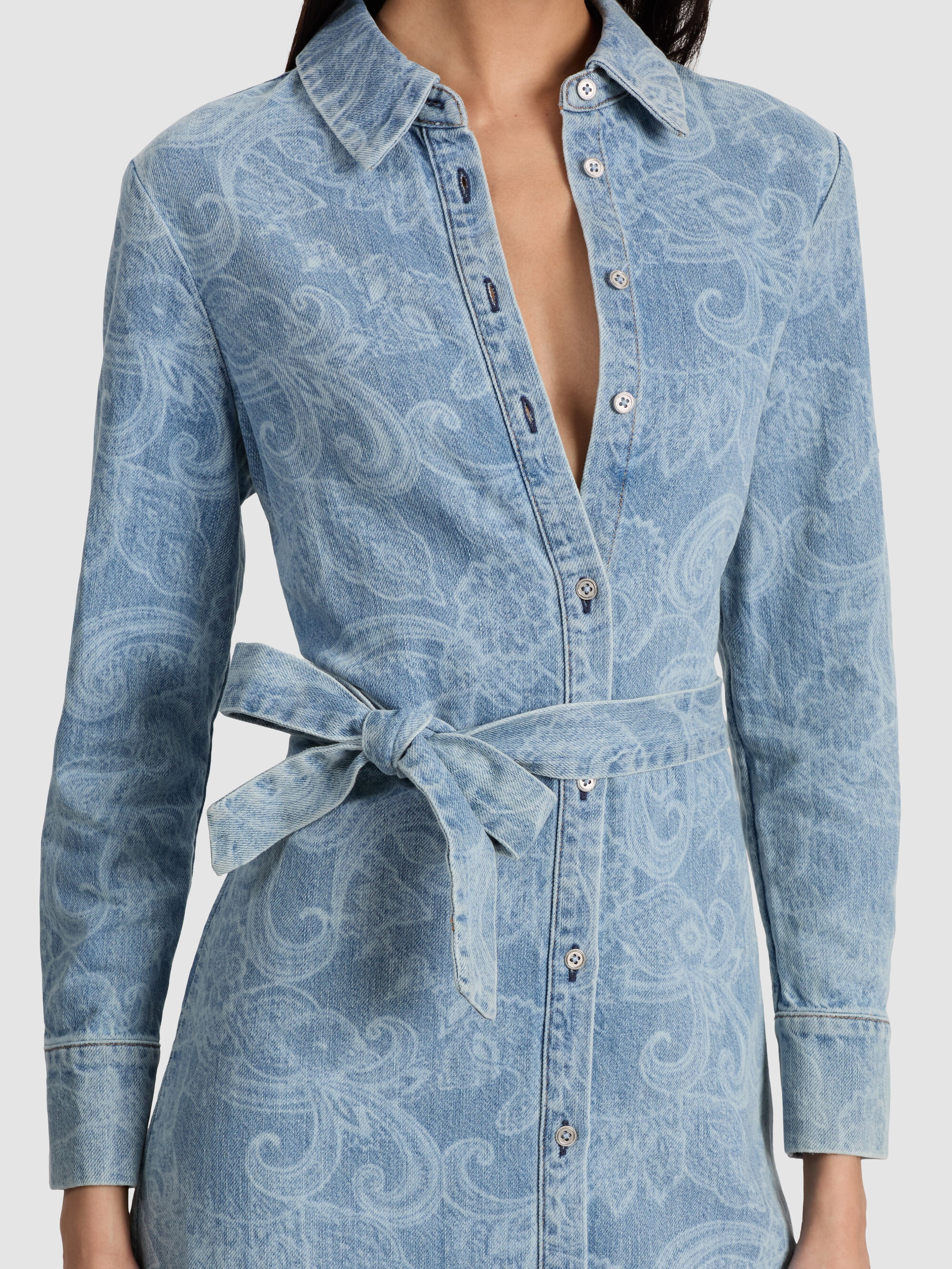 CHASSIDY DENIM SHIRT DRESS - 3