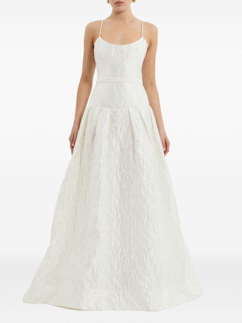 REBECCA VALLANCE Vanilla Dreams textured-panelled gown outlook