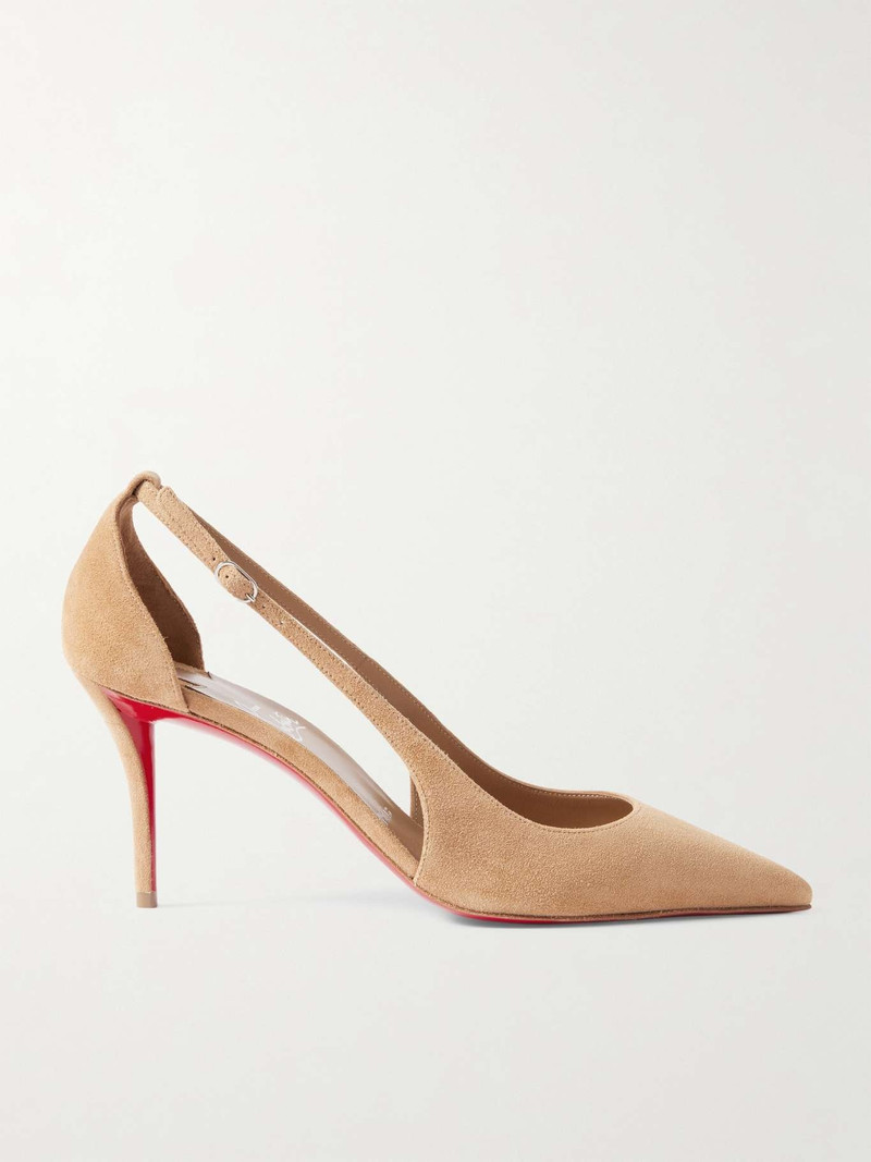 Apostrophatoric 80 cutout suede pumps 1