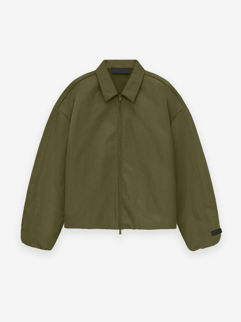 Textured Nylon Trucker Jacket - 1