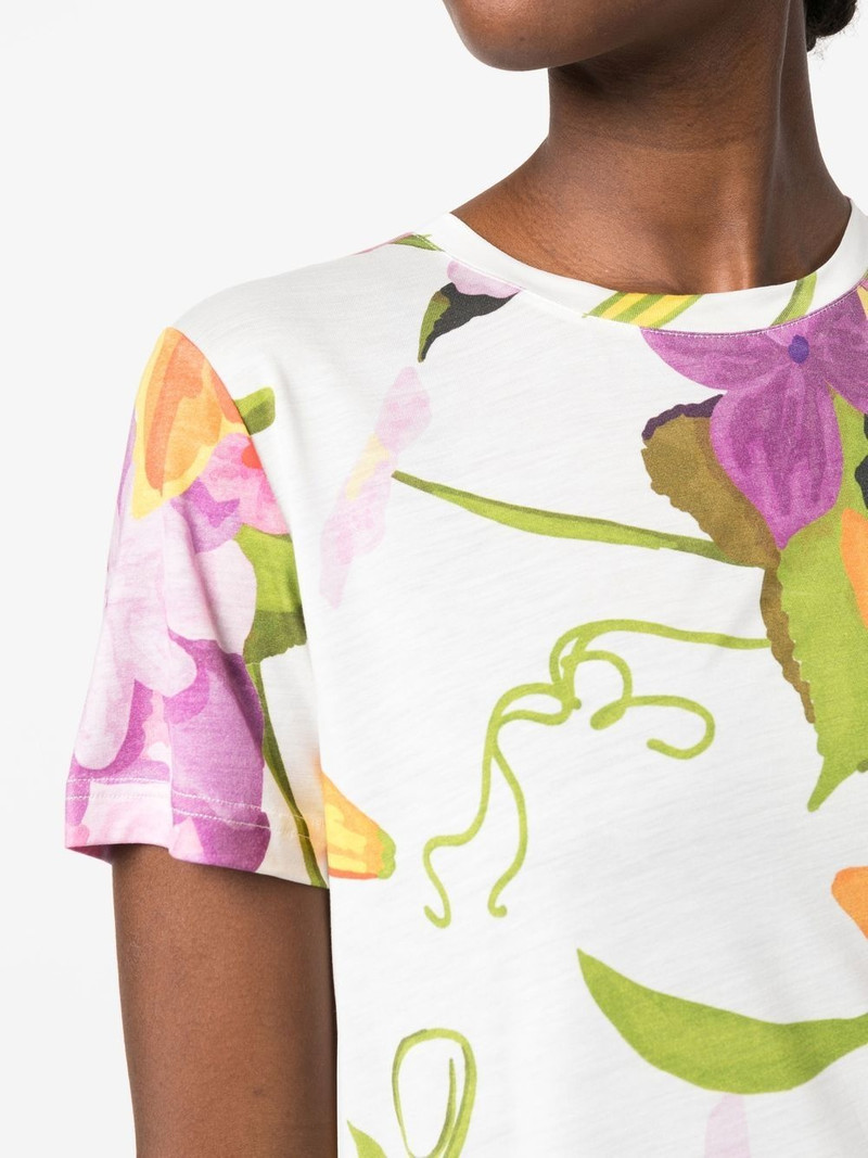 floral print organic cotton T-shirt 5