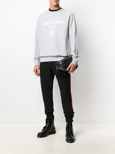 Balmain logo print sweatshirt outlook