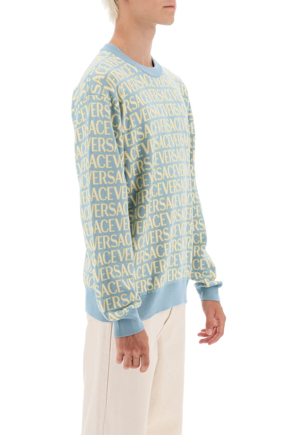 Versace Monogram Cotton Sweater Men - 2