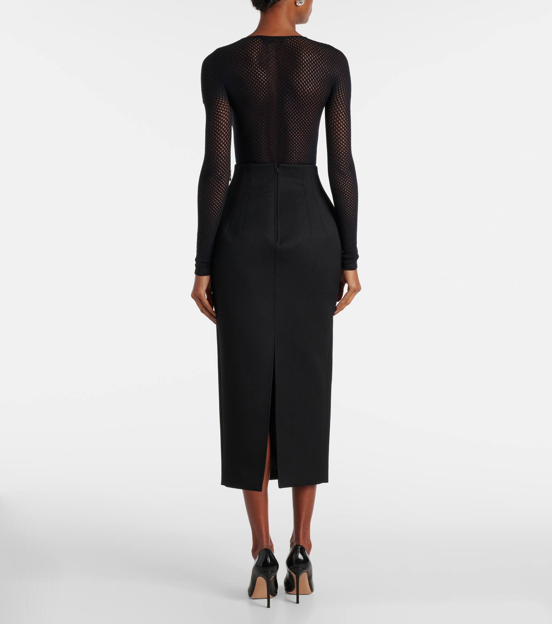 x RHW Web wool-blend bodysuit - 3