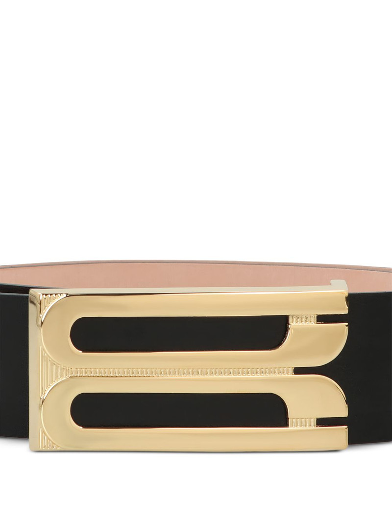 Victoria Beckham logo-buckle leather belt outlook