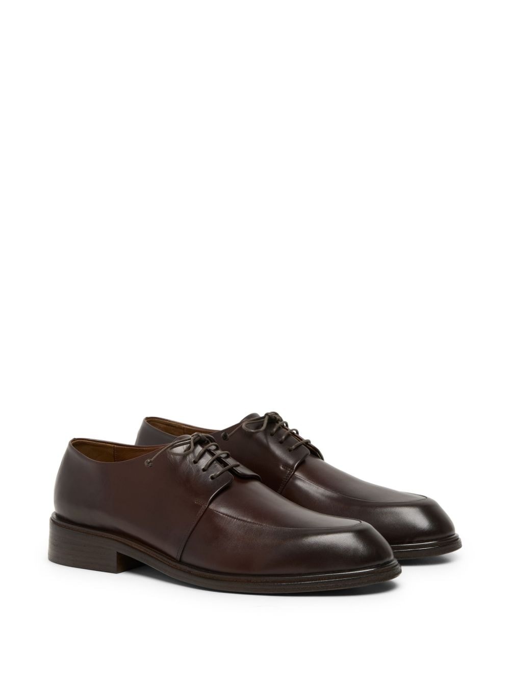 almond-toe leather derby shoes - 2