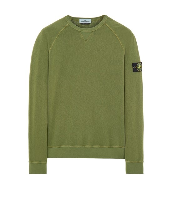 66360 MALFILE' FLEECE_GARMENT DYED 'OLD' EFFECT OLIVE GREEN - 1