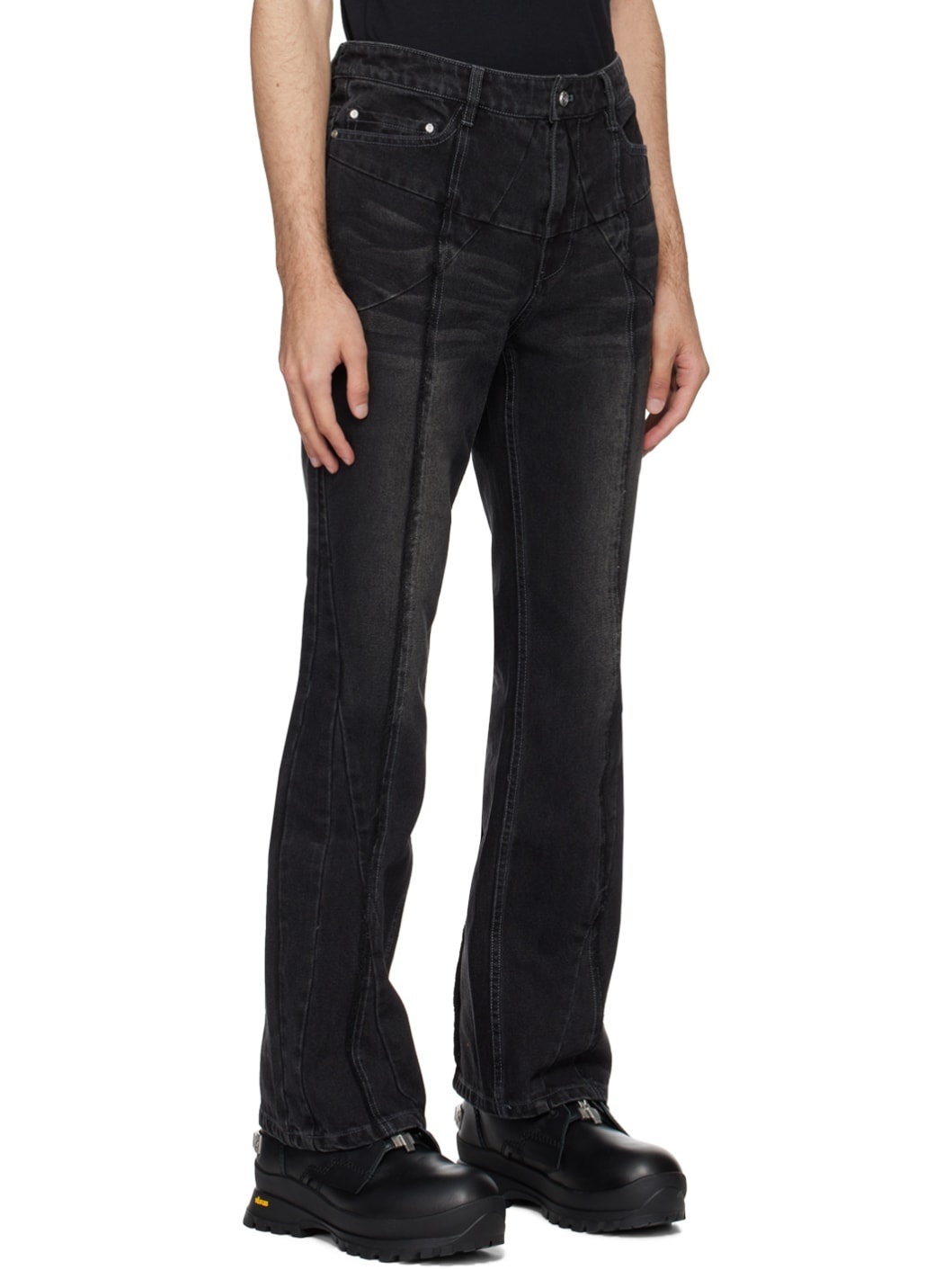 Black Stagger Streamline Arch Jeans - 2