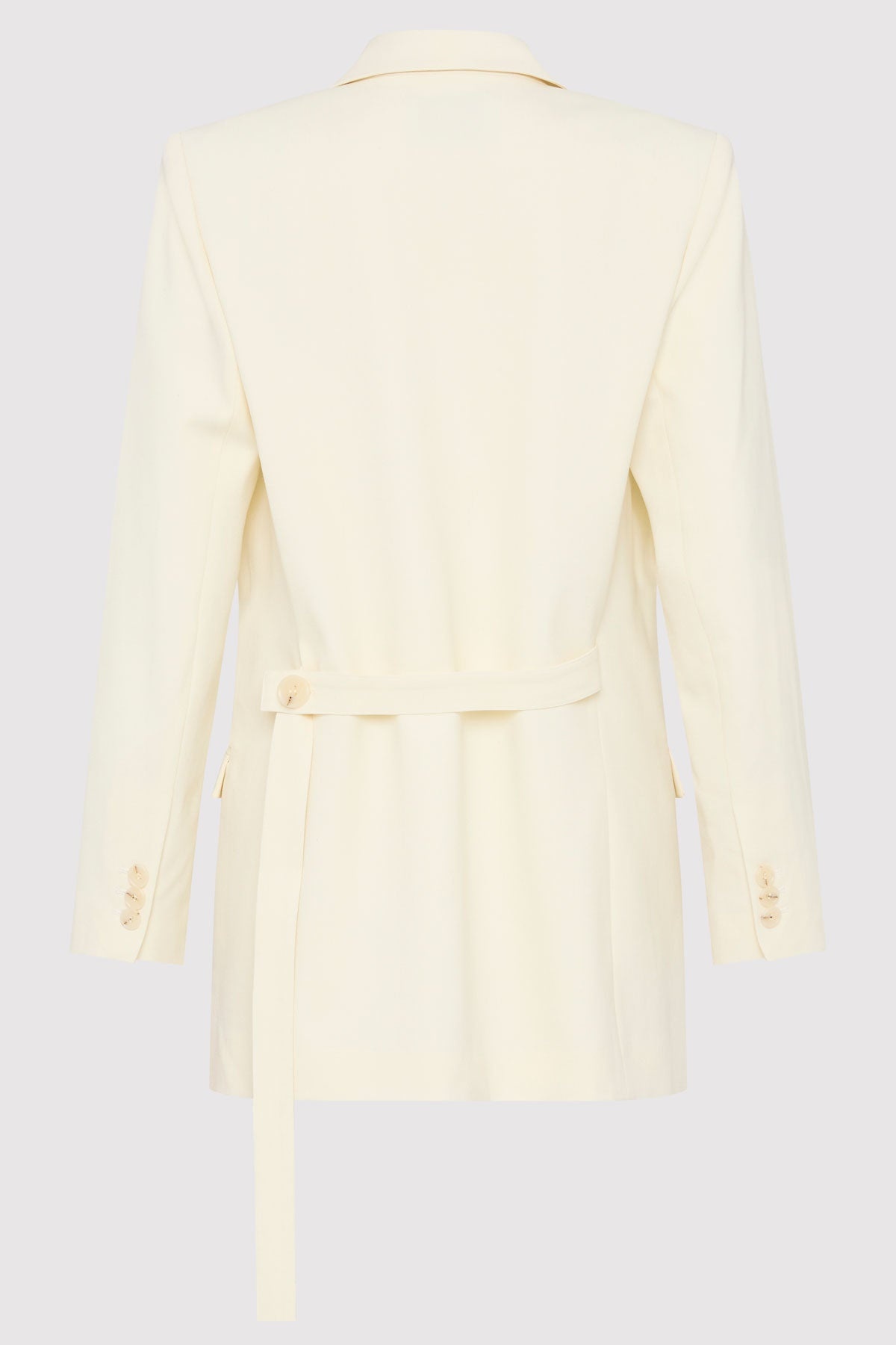 Belt Detail Blazer - Milk - 8