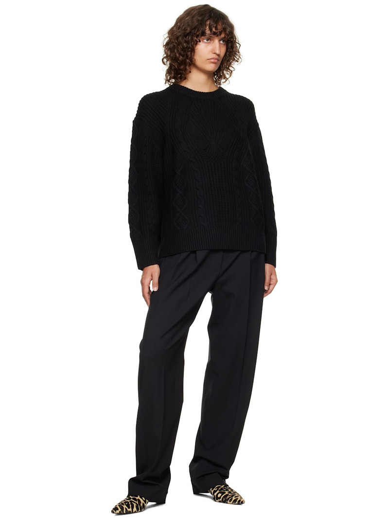 Loulou de Saison Black Niro Elasticated Waistline Trousers outlook