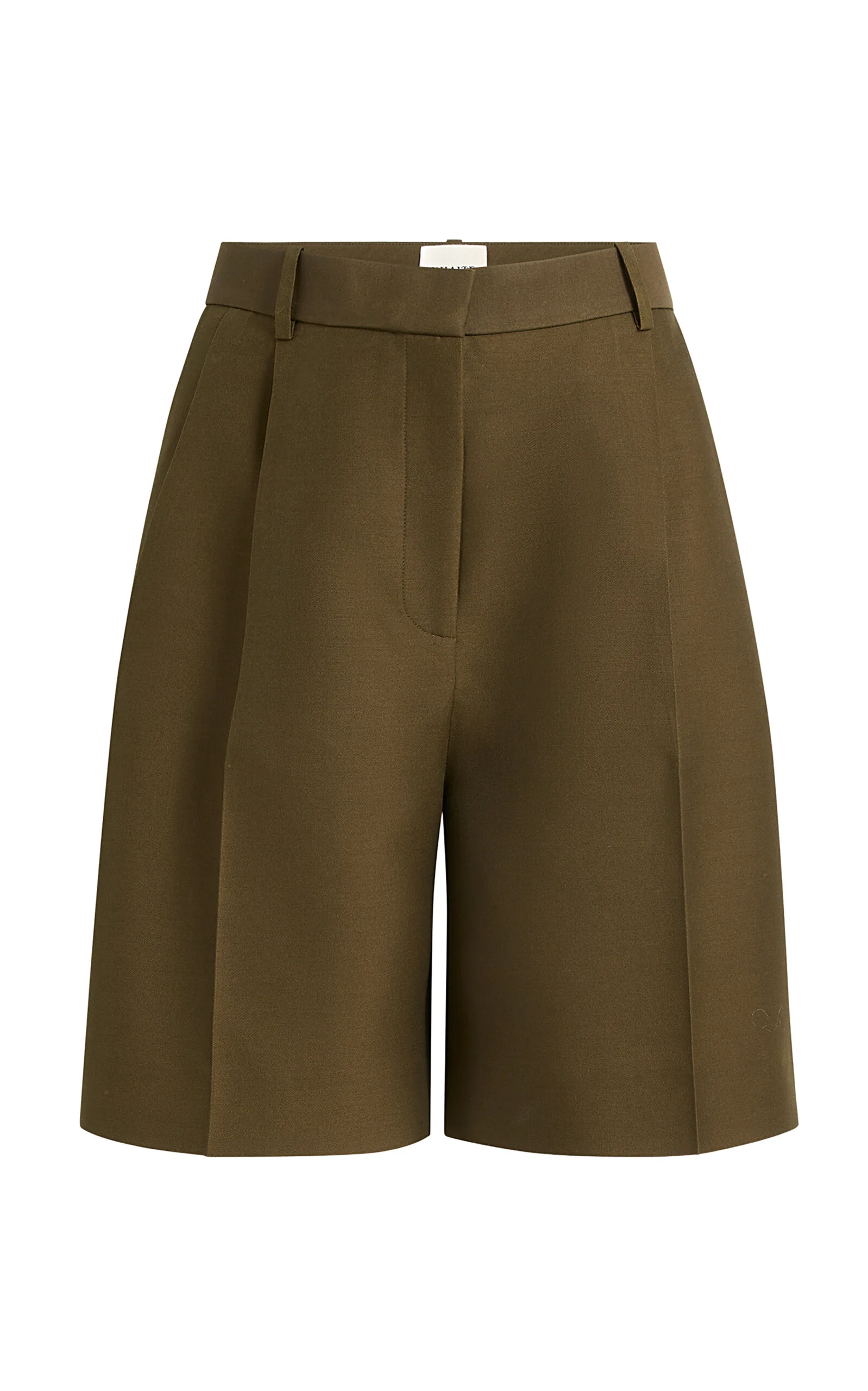Auggie Silk Blend Shorts olive - 1