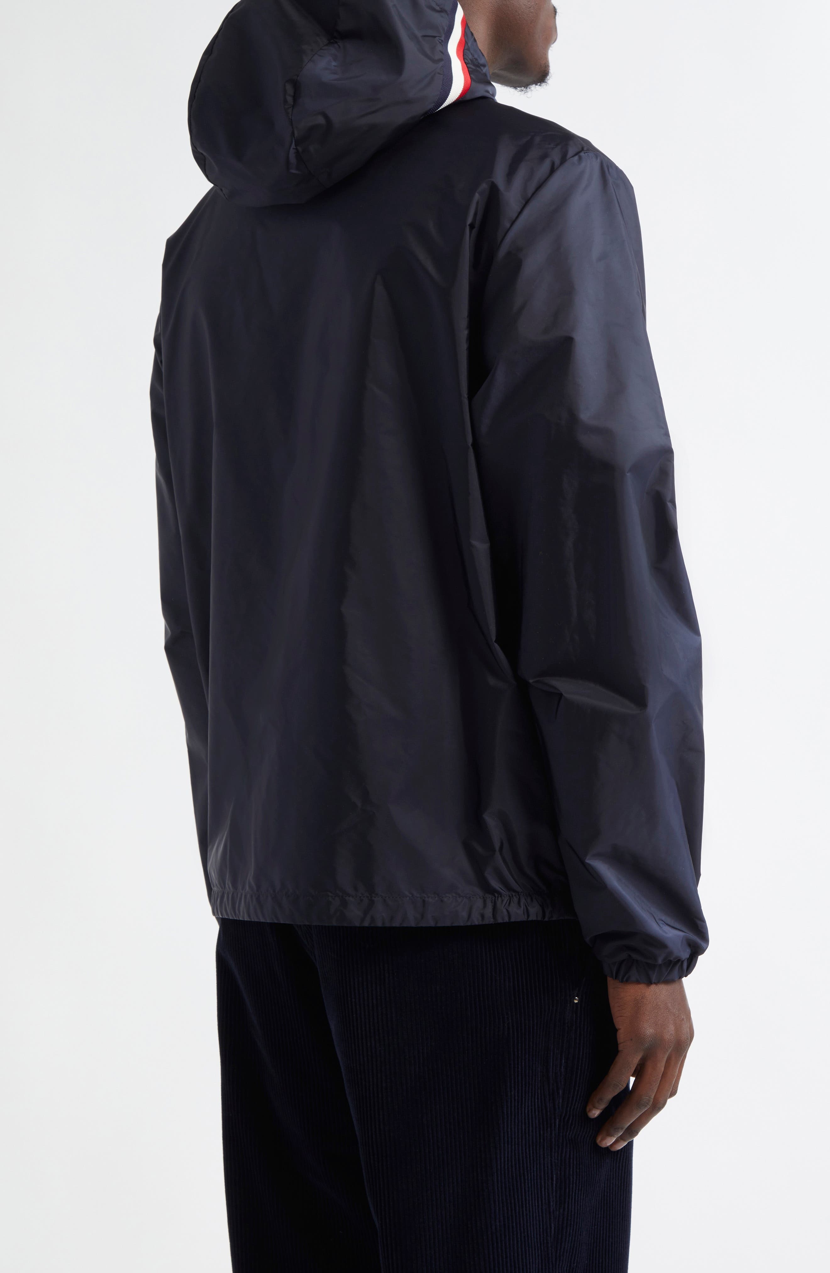 Moncler Grimpeurs Hooded Water Repellent Nylon Jacket in Navy/Navy at Nordstrom - 2