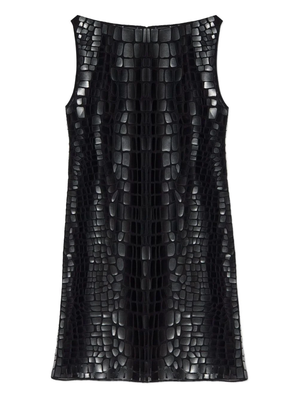 crocodile-effect mini dress - 1