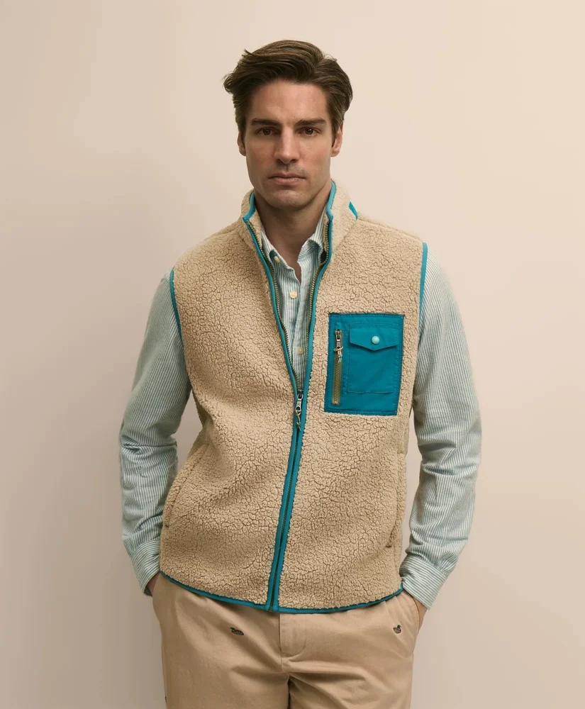 Teddy Fleece Full-Zip Vest - 1