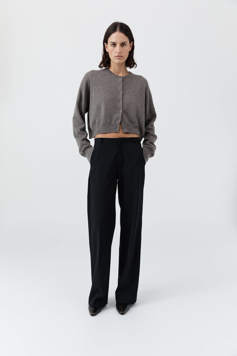 Cashmere Relaxed Cropped Cardigan - Doe 1
