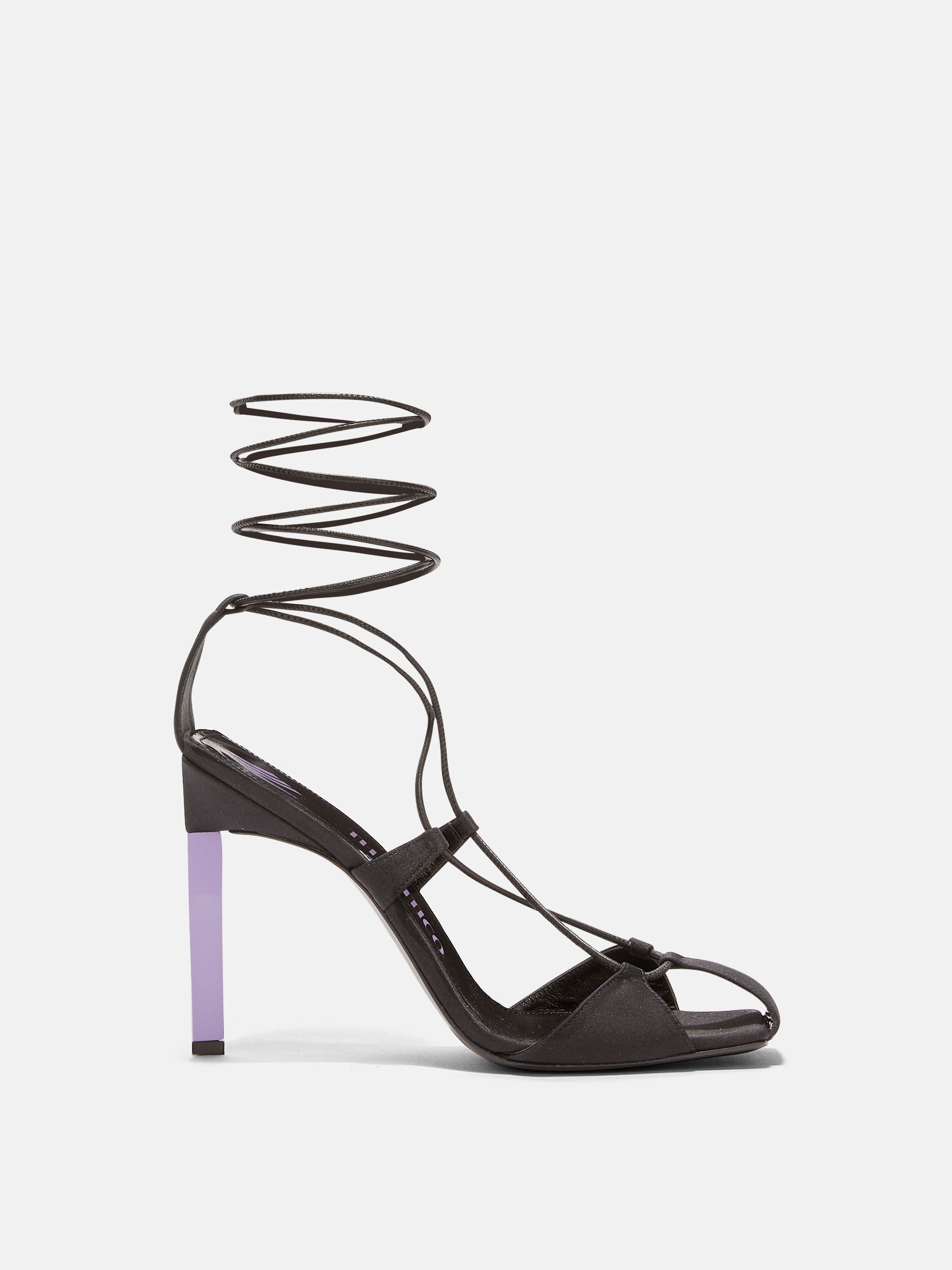 ''ADELE'' BLACK LACE-UP PUMP - 1