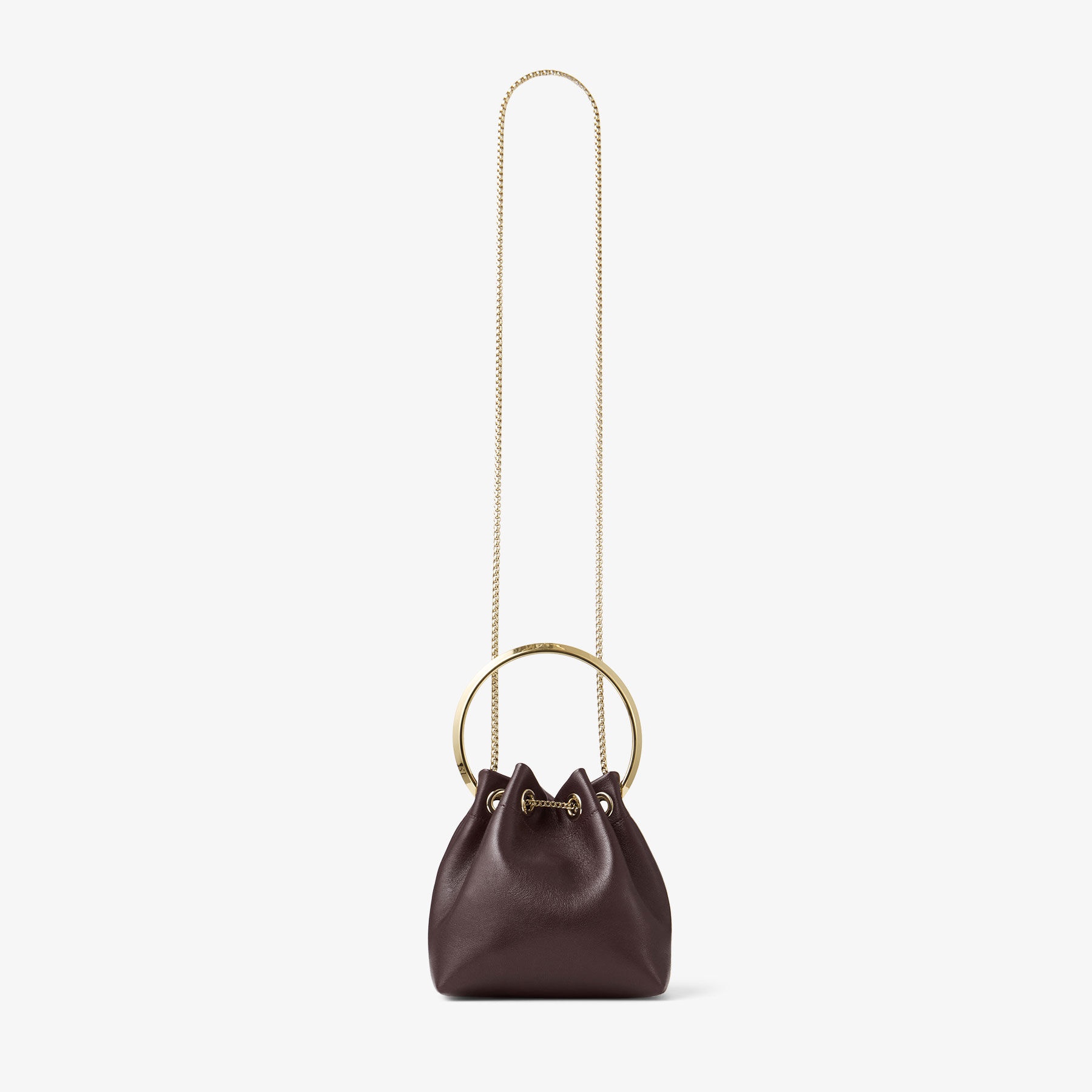Bon Bon
Deep Merlot Biker Leather Bag With Pearl Closure - 5