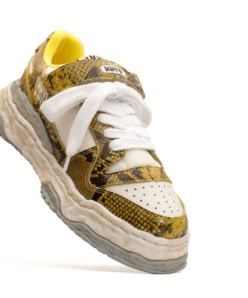 "KEITH" OG Sole Python Printed Leather Low-top Sneaker 33