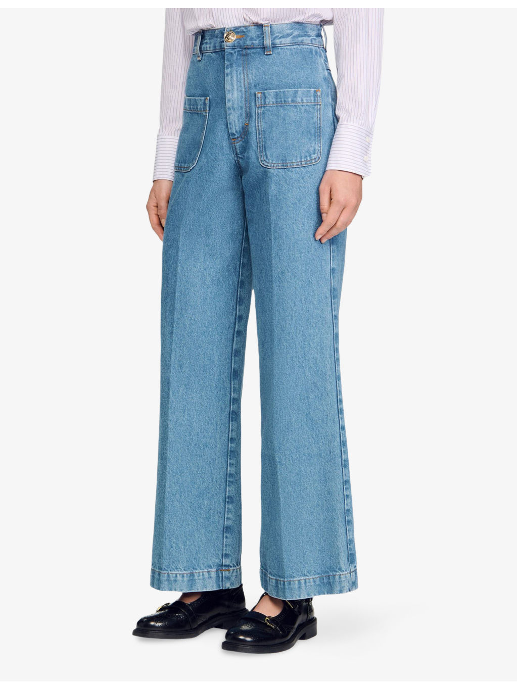 Wide-Leg High-Rise Denim Jeans - 3