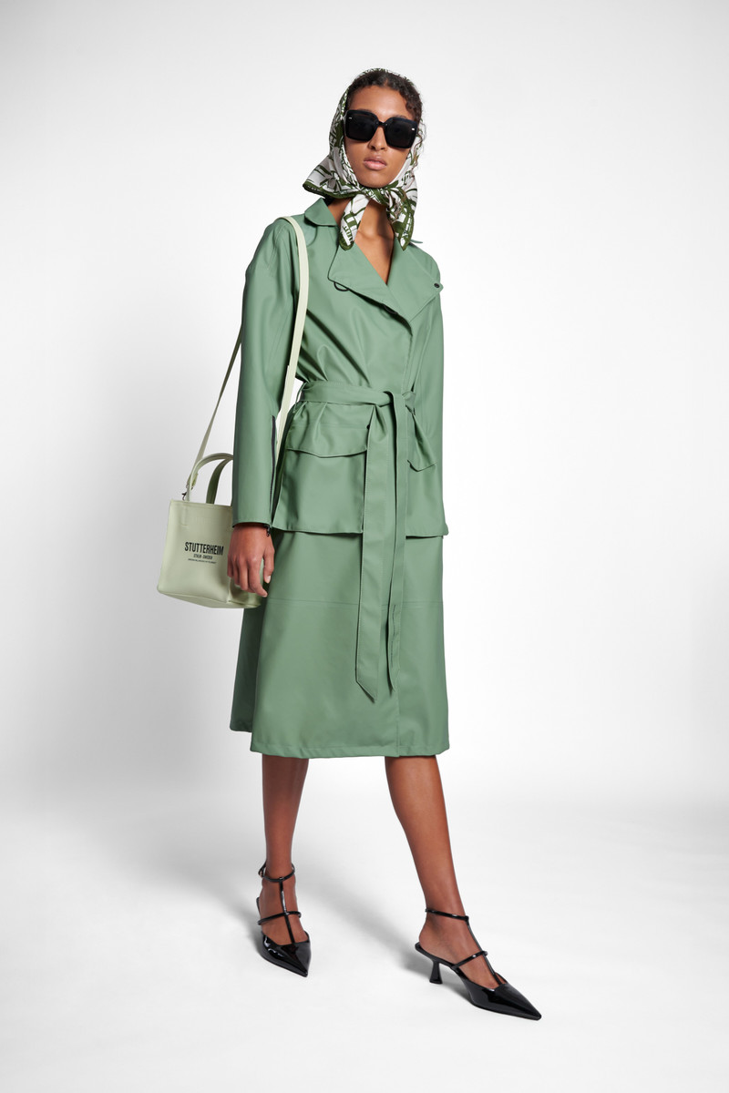 Stutterheim Kista Trench Coat Loden Green outlook