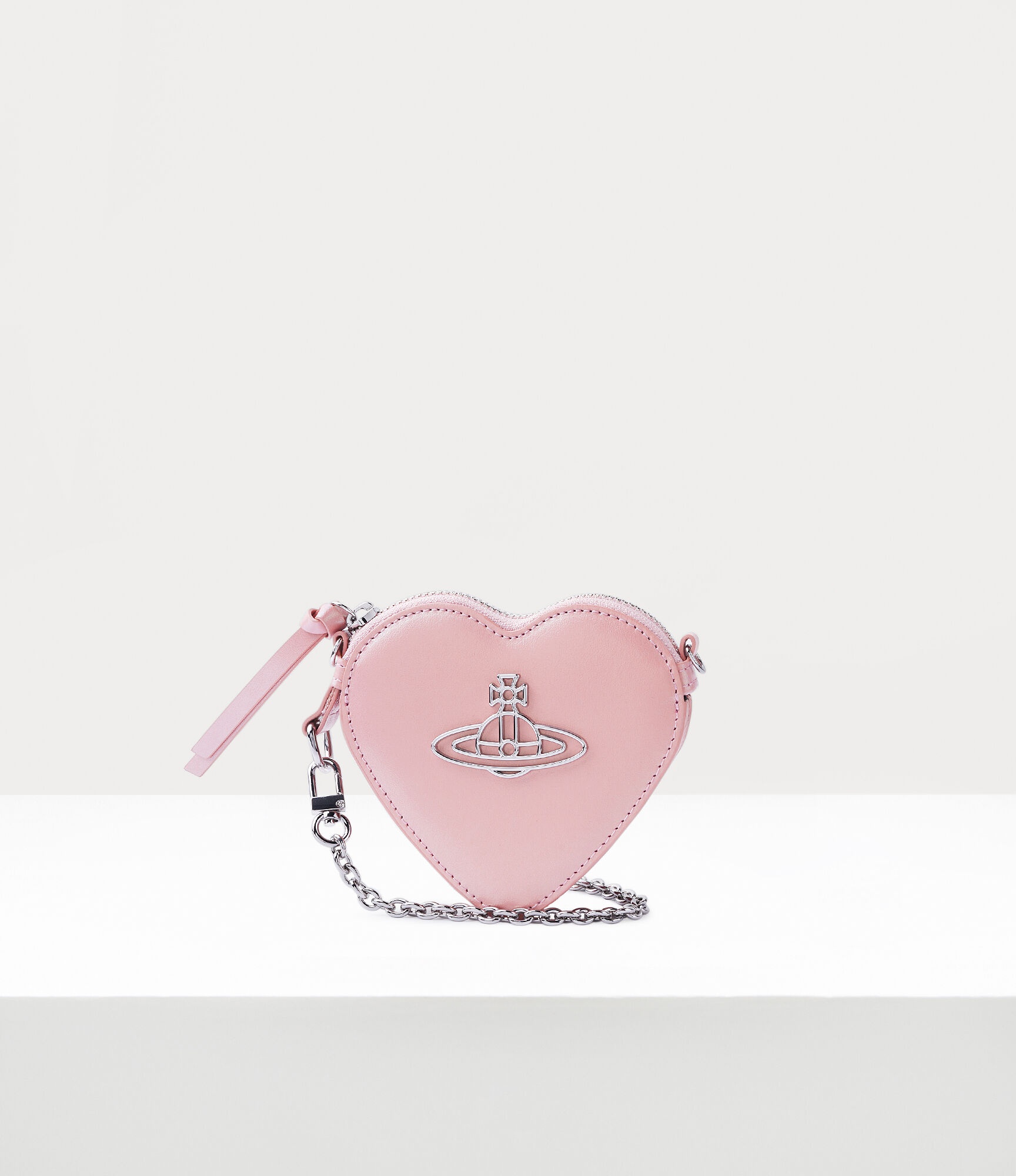 PEARLISED LEATHER THIN LINE ORB HEART WRISTLET - 4