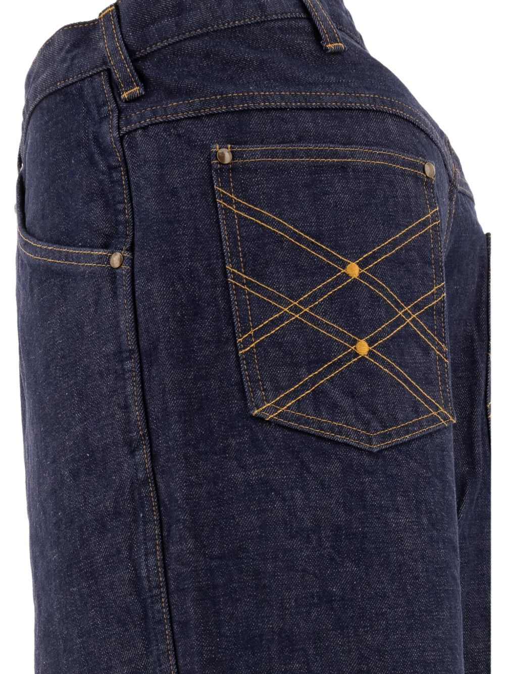 cross-stitch pocket denim jeans - 3