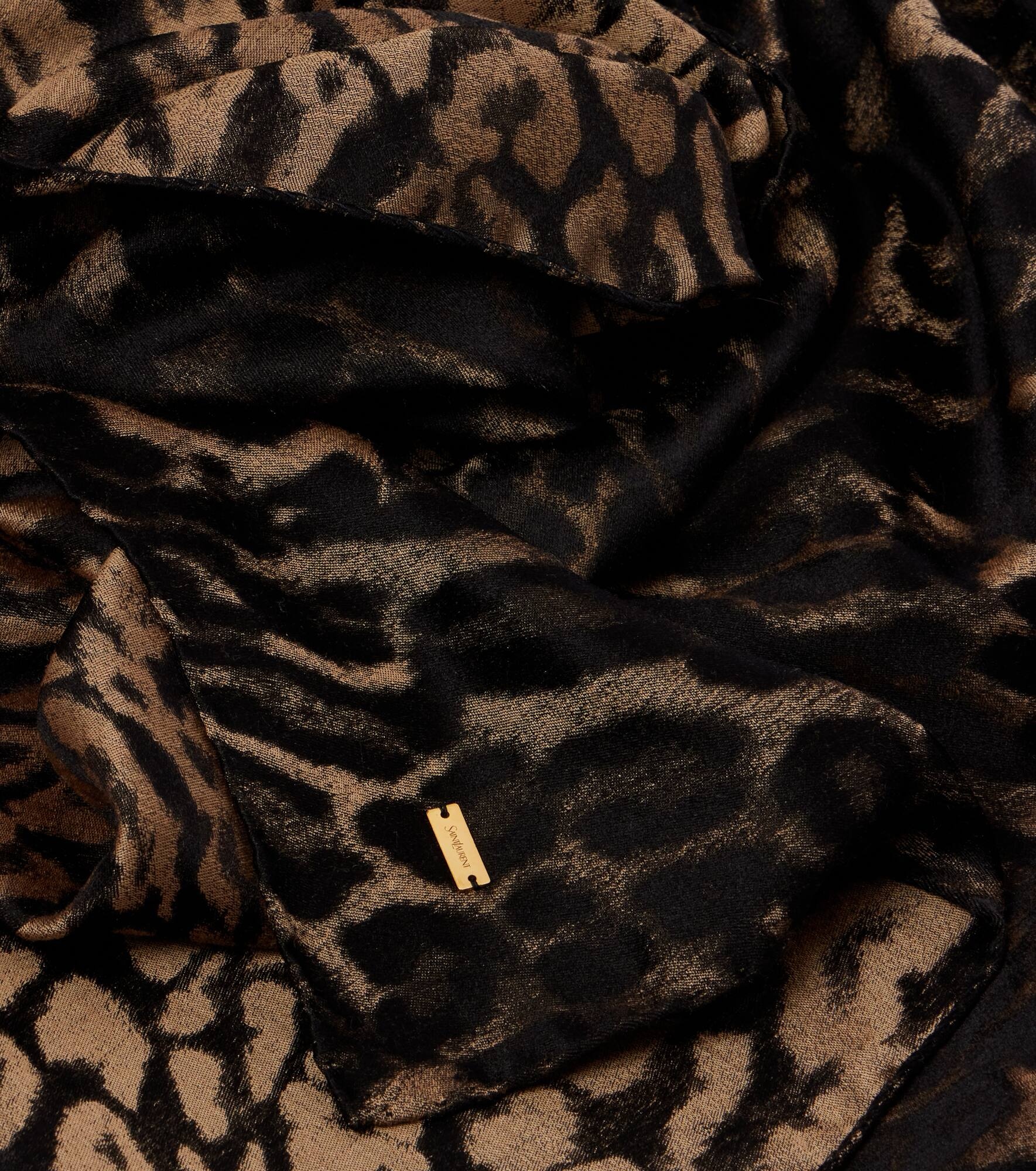 Leopard-print silk and cashmere scarf - 4