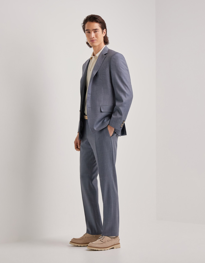 Canali BRIANZA GREEN PINSTRIPE WOOL REGULAR-FIT SUIT outlook