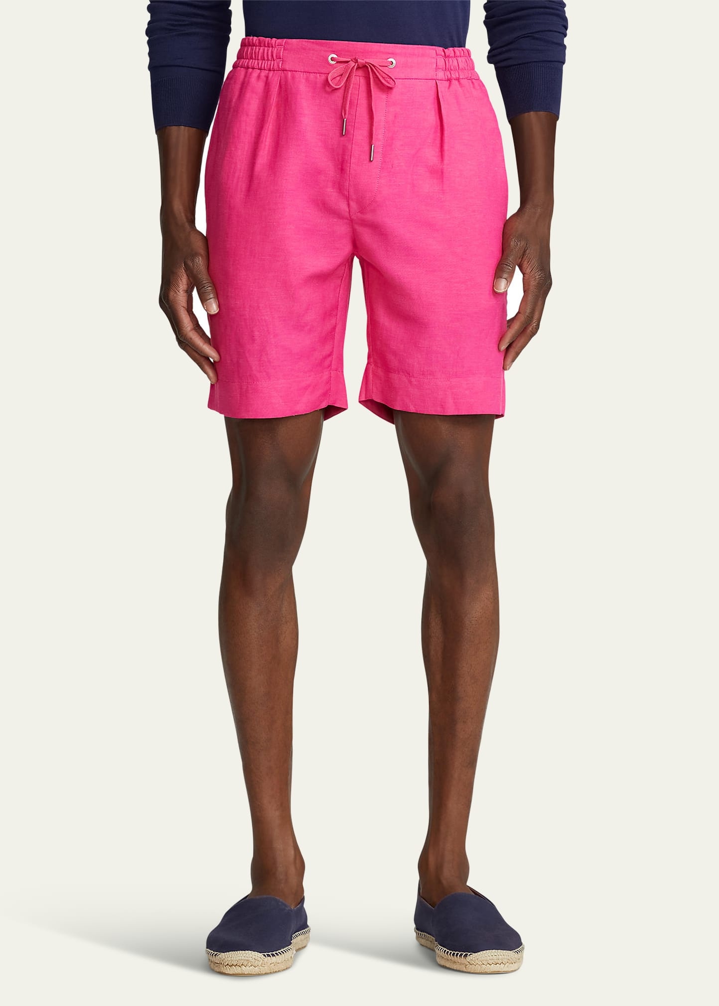 Men's Dorset Silk-Linen Shorts - 4