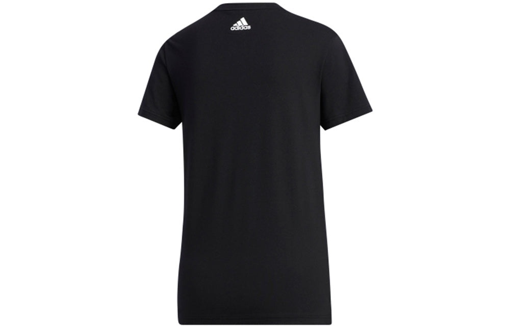 (WMNS) adidas Panda Pocket T-Shirt 'Black' GL5646 - 2