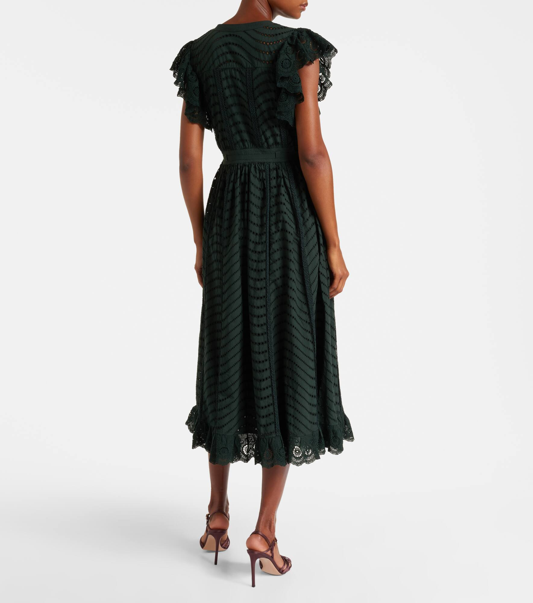 Olga broderie anglaise cotton midi dress - 3