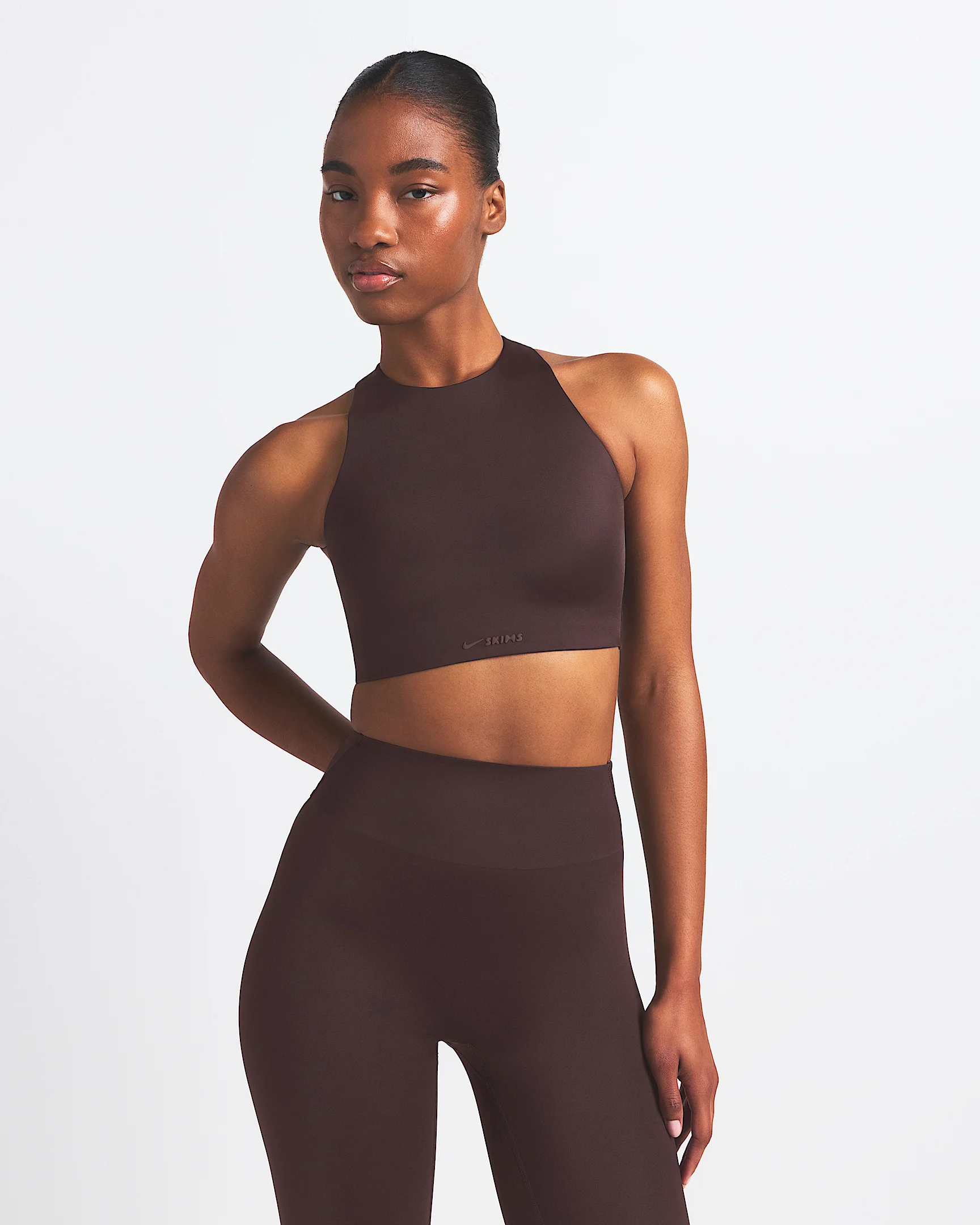 NikeSKIMS Satin Shine Women's High-Neck Bra - 1