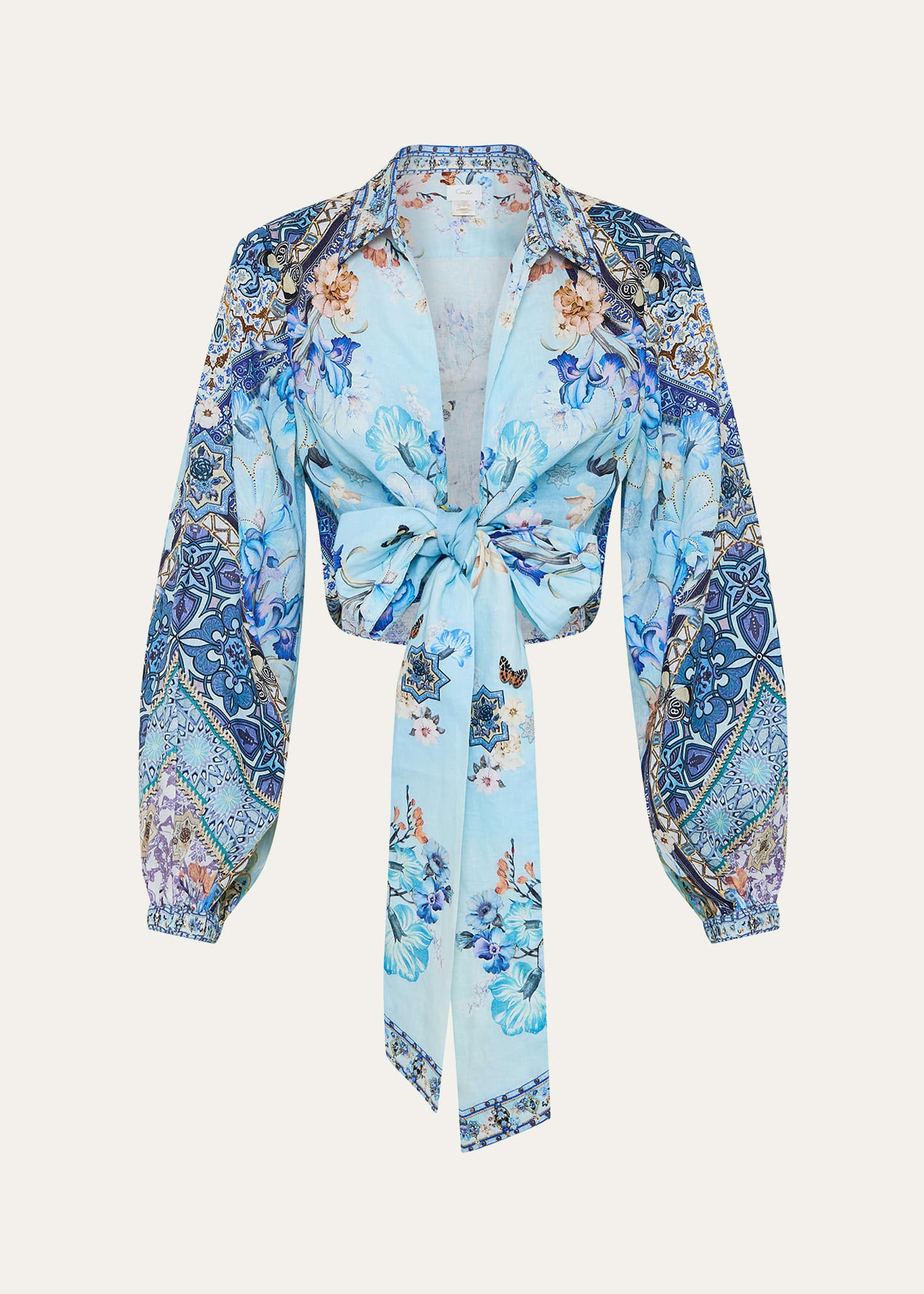 Al Manial Palace Memoirs Cropped Wrap Shirt - 1