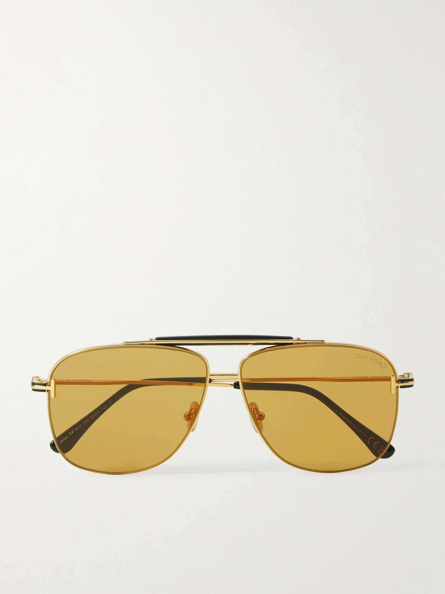 Jaden Aviator-Style Gold-Tone and Acetate Sunglasses - 1