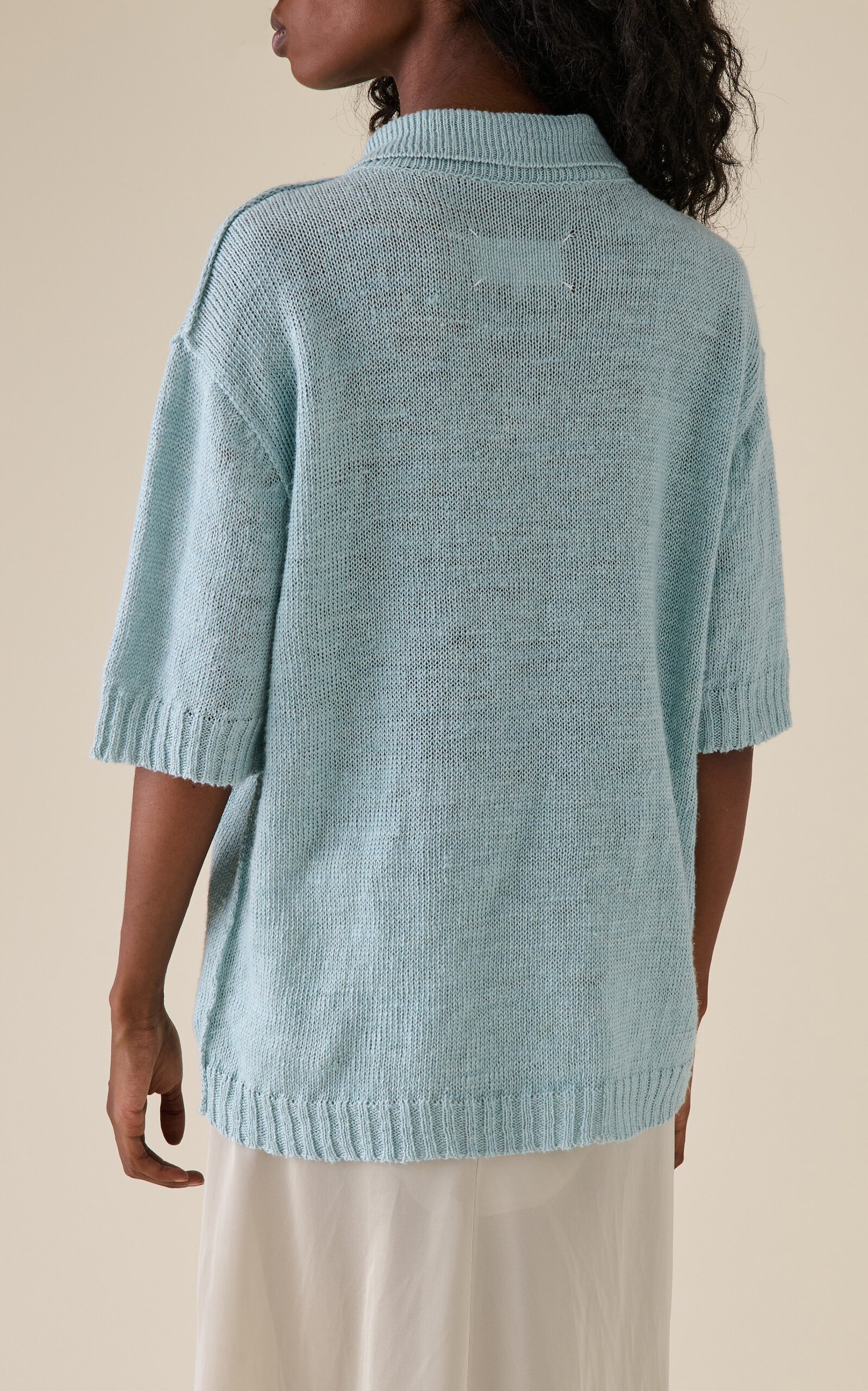 Hemp Polo Shirt blue - 4