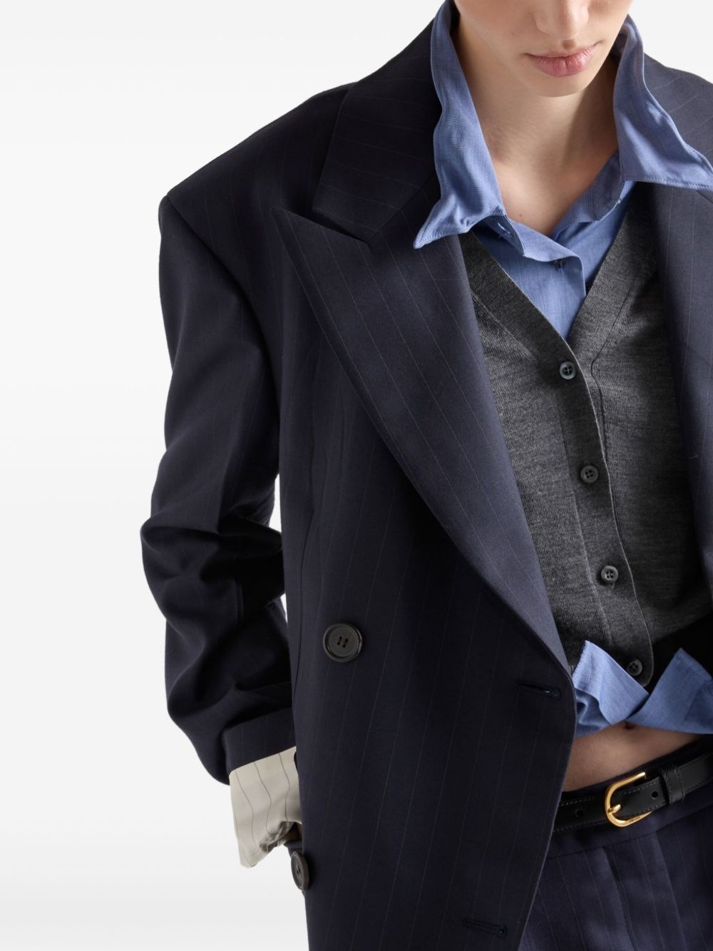 pinstriped blazer - 5