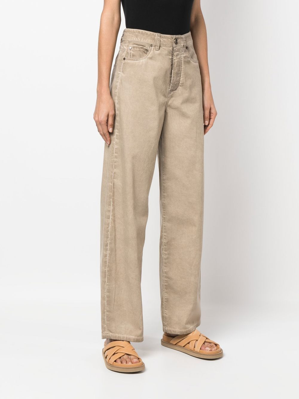 high-waisted straight-leg jeans - 3