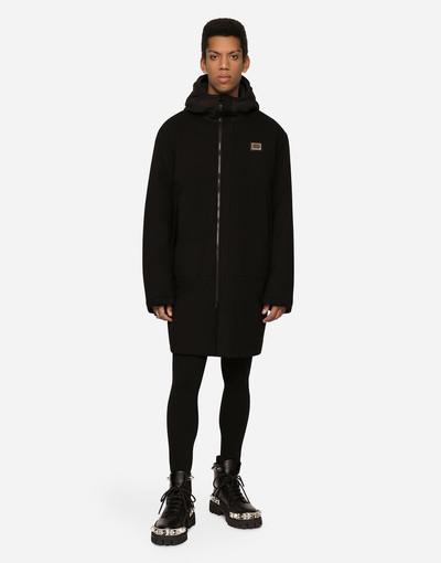 Dolce & Gabbana Stretch jersey parka with hood and tag outlook
