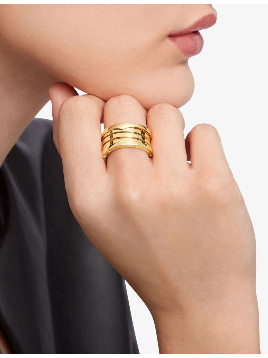 B.zero1 four-band 18ct yellow-gold ring - 2