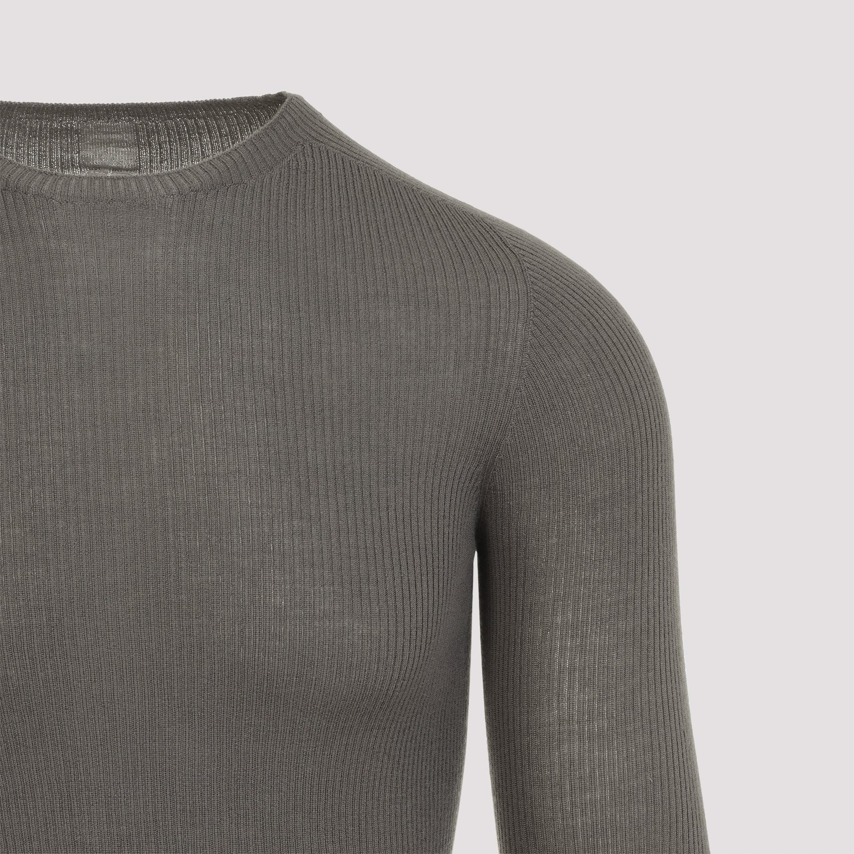 Rick Owens Ribbed Round Neck Pullover Men - 4
