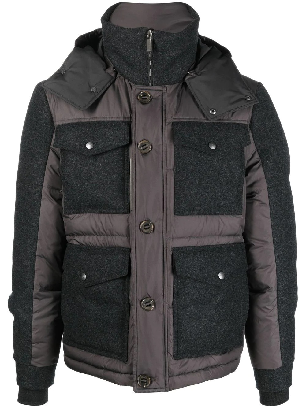 hooded padded jacket - 1