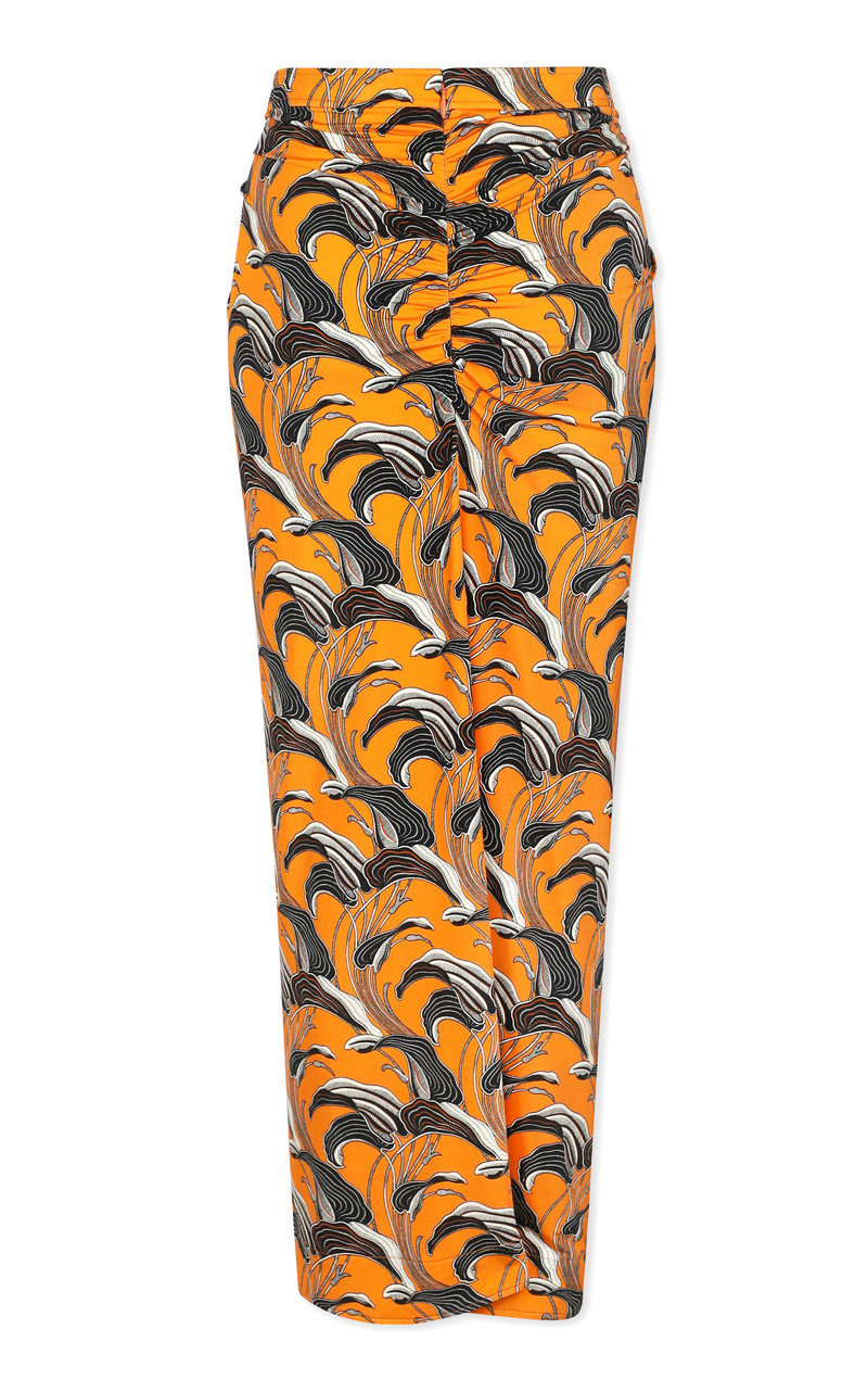 Knot-Detailed Jersey Maxi Skirt print 5