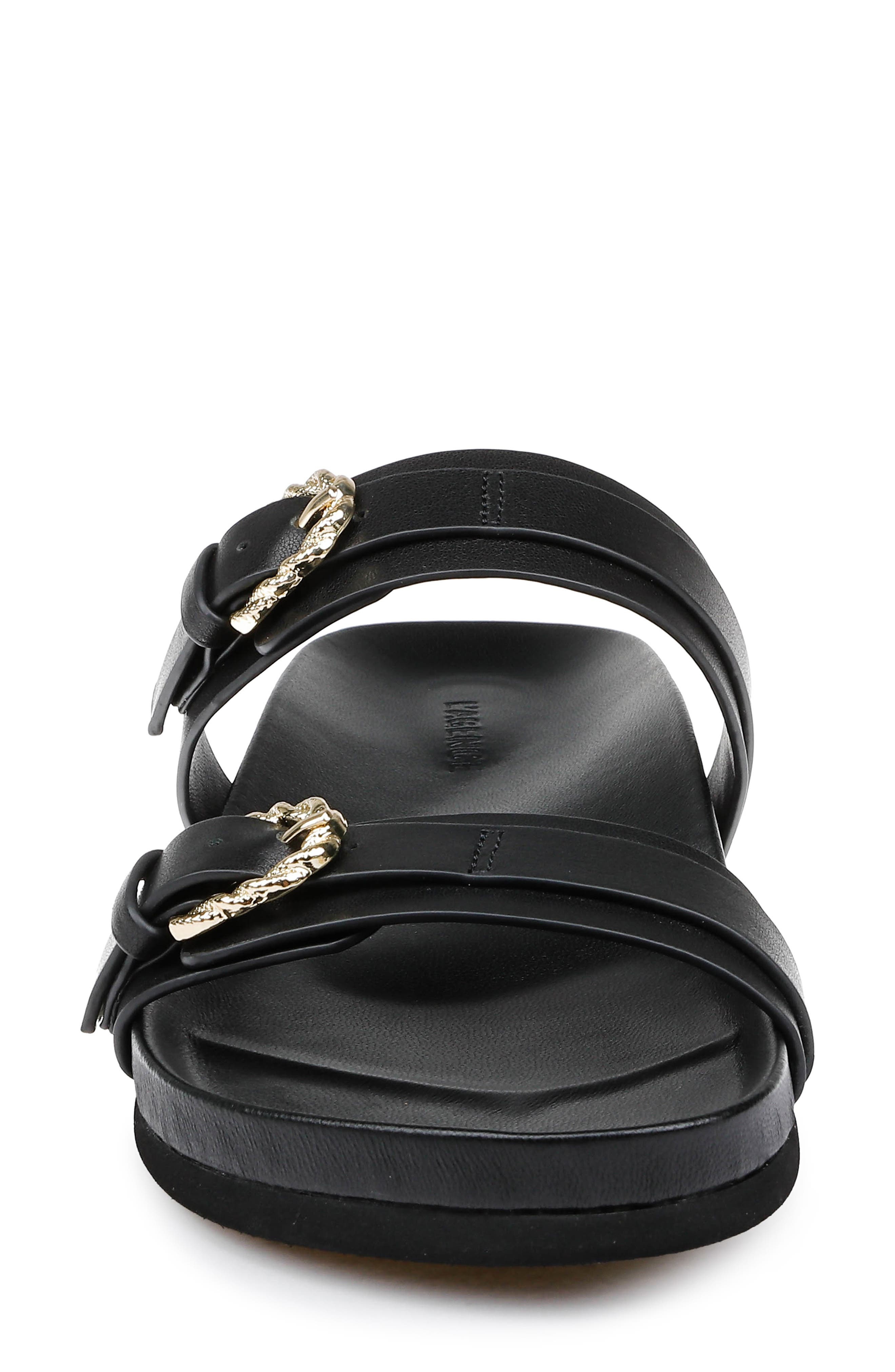 L'AGENCE Gaelle Slide Sandal in Black Leather at Nordstrom - 4