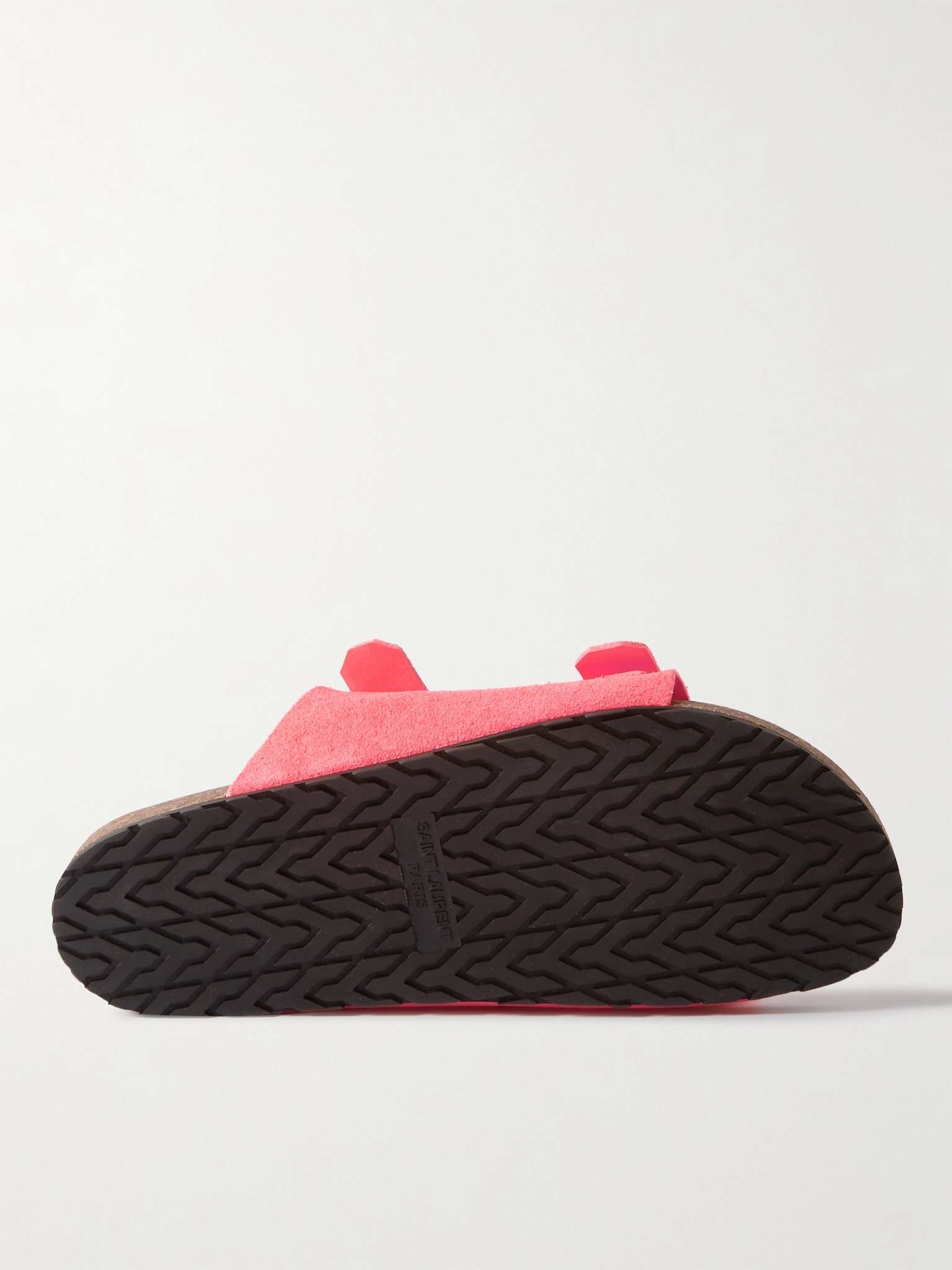 Jimmy Buckled Neon Suede Sandals - 8