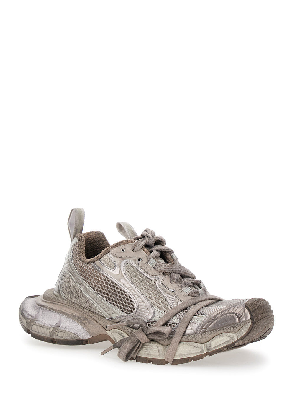 Balenciaga Women '3Xl' Metallic Low Top Sneakers With Logo Detail In Tech Fabric Woman - 2