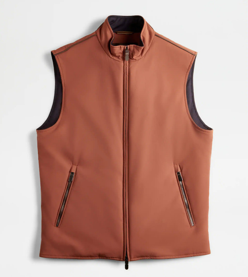 GILET IN TECHNICAL FABRIC - ORANGE 1