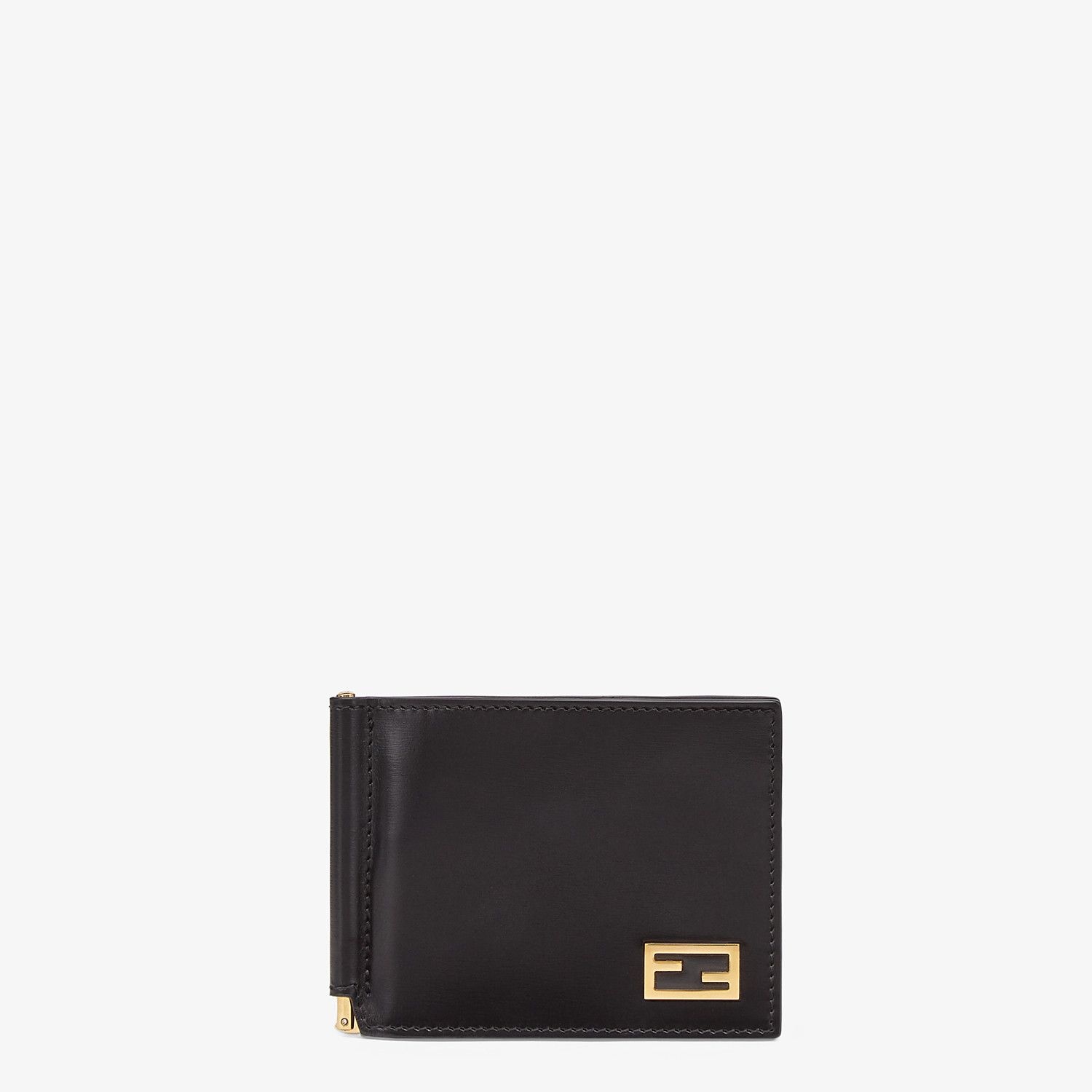 Black leather money clip - 1