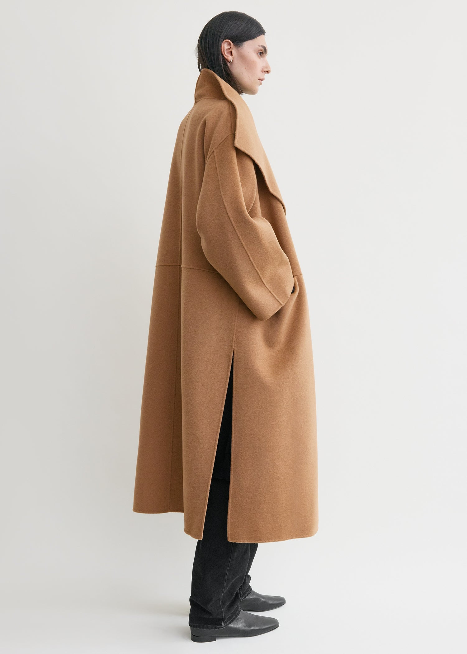 Signature wool cashmere coat camel - 4