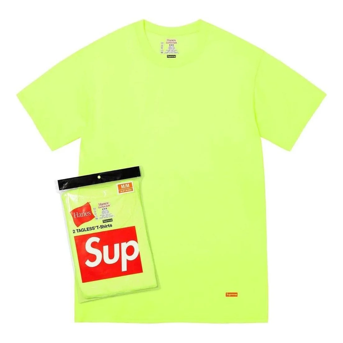 Supreme Hanes Tagless T-shirts (2 Pack) Box Logo Tee 'Light Green' SUP-SS23-021 - 1