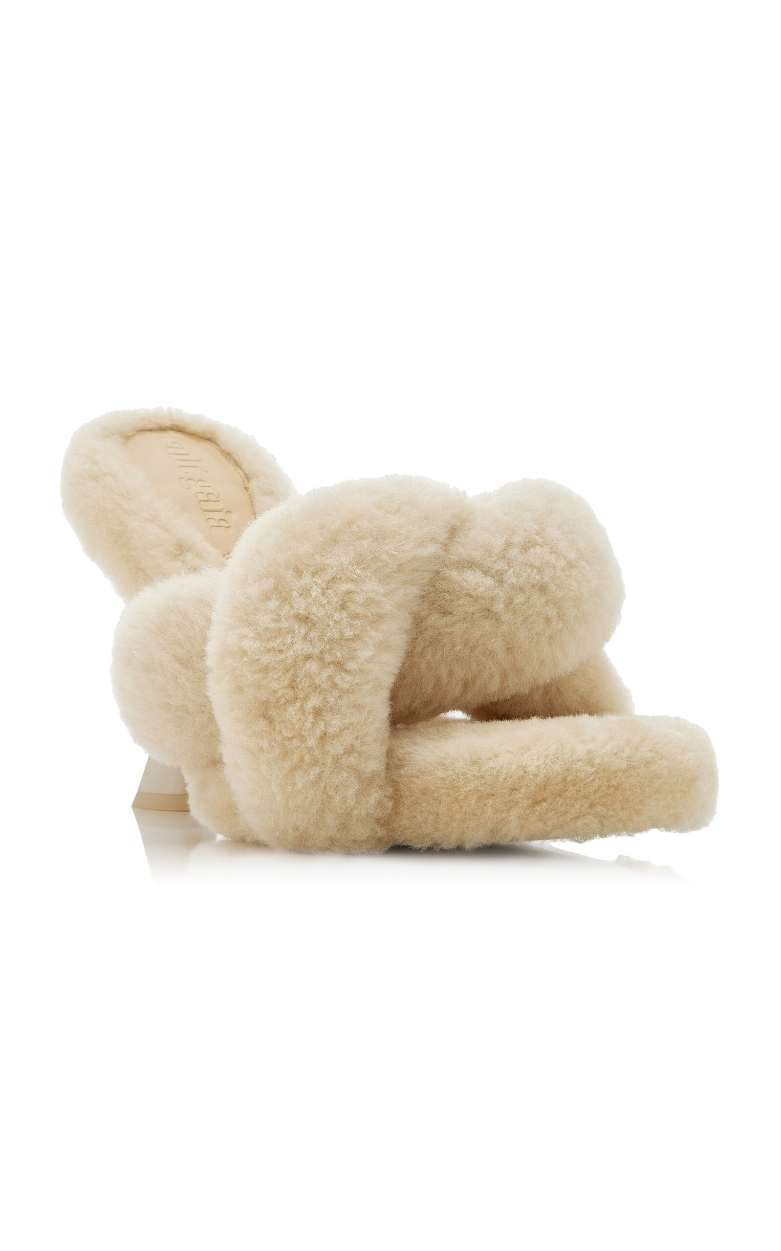 Zabelle Shearling Sandals ivory - 4